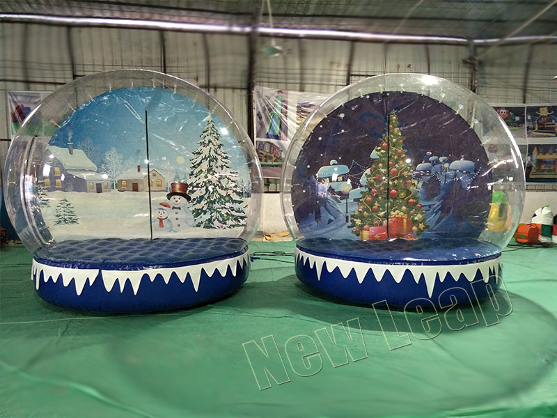 Inflatable Santa snow globe