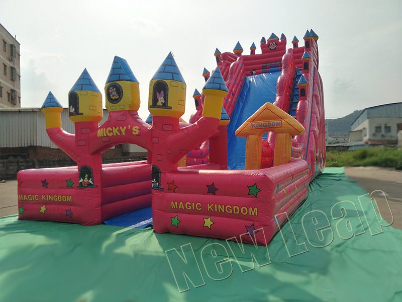 mickey house inflatable slide