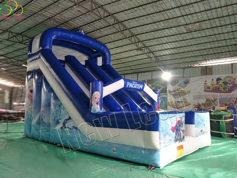 frozen inflatable slide