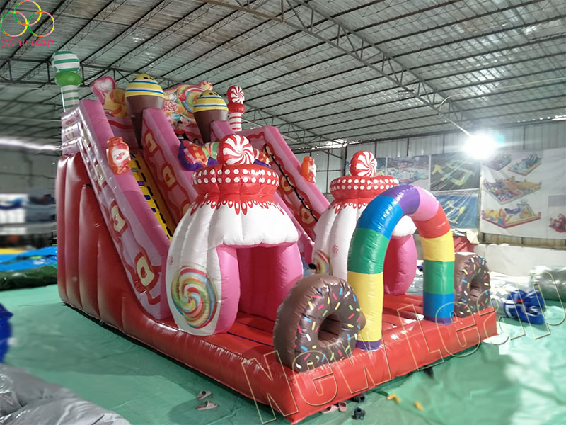 candy inflatable bouncy slide