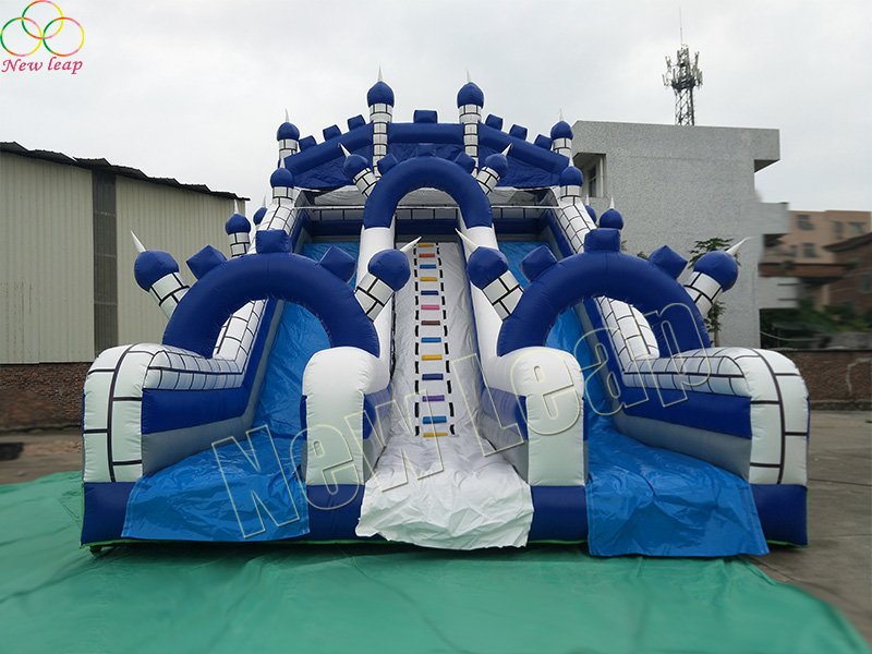 big knights inflatable dry slide
