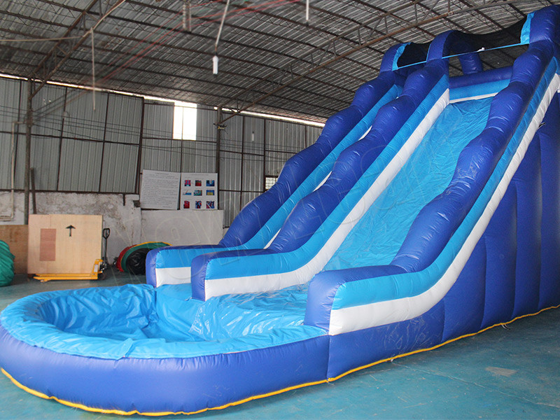 blue garden inflatable water slide
