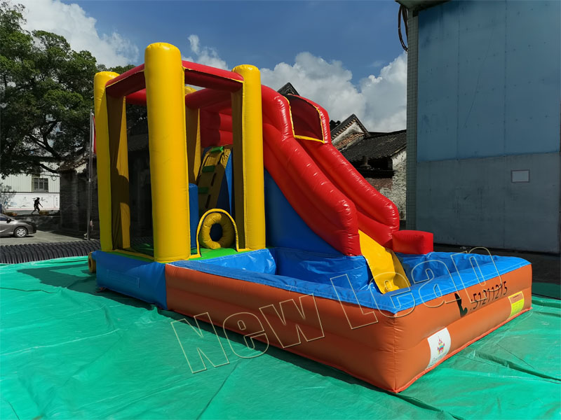 bouncy castle pool slide