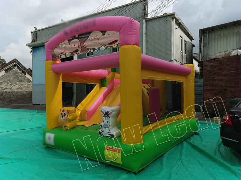 jungle themed inflatable castle