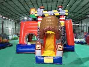 inflatable bounce house combo slide