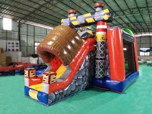 inflatable bounce house combo slide
