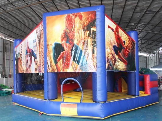 Spiderman castillo inflable de salto con tobogán
