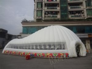 Inflatable dome tent