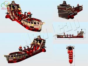 large inflatable pirate ship