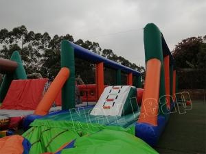 wipeout big red balls inflatable course race