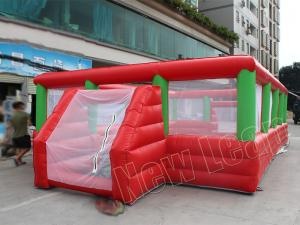 red-green inflatable soccer field