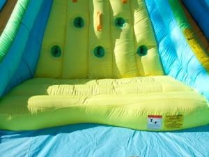 bouncy playhouse with slide