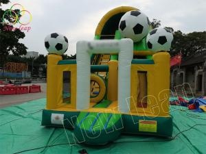 football themed inflatable dry slide