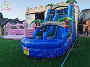 inflatable water slide combo pool